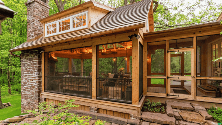 Timber Frame Screened Porch